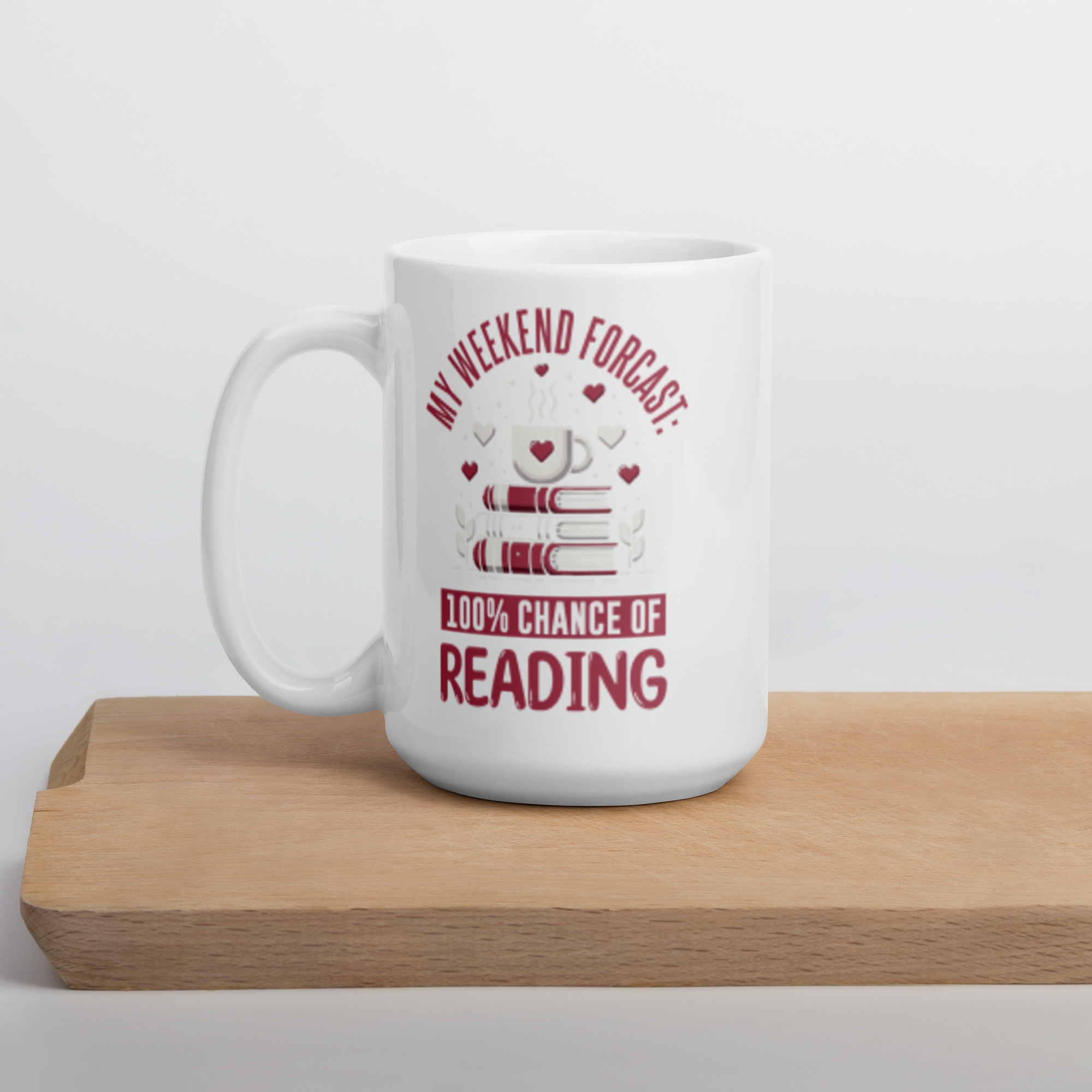 my weekend forecast 100% chance of reading mug | book lover coffee mug gift my weekend forecast 100% chance of reading mug | book lover coffee mug gift